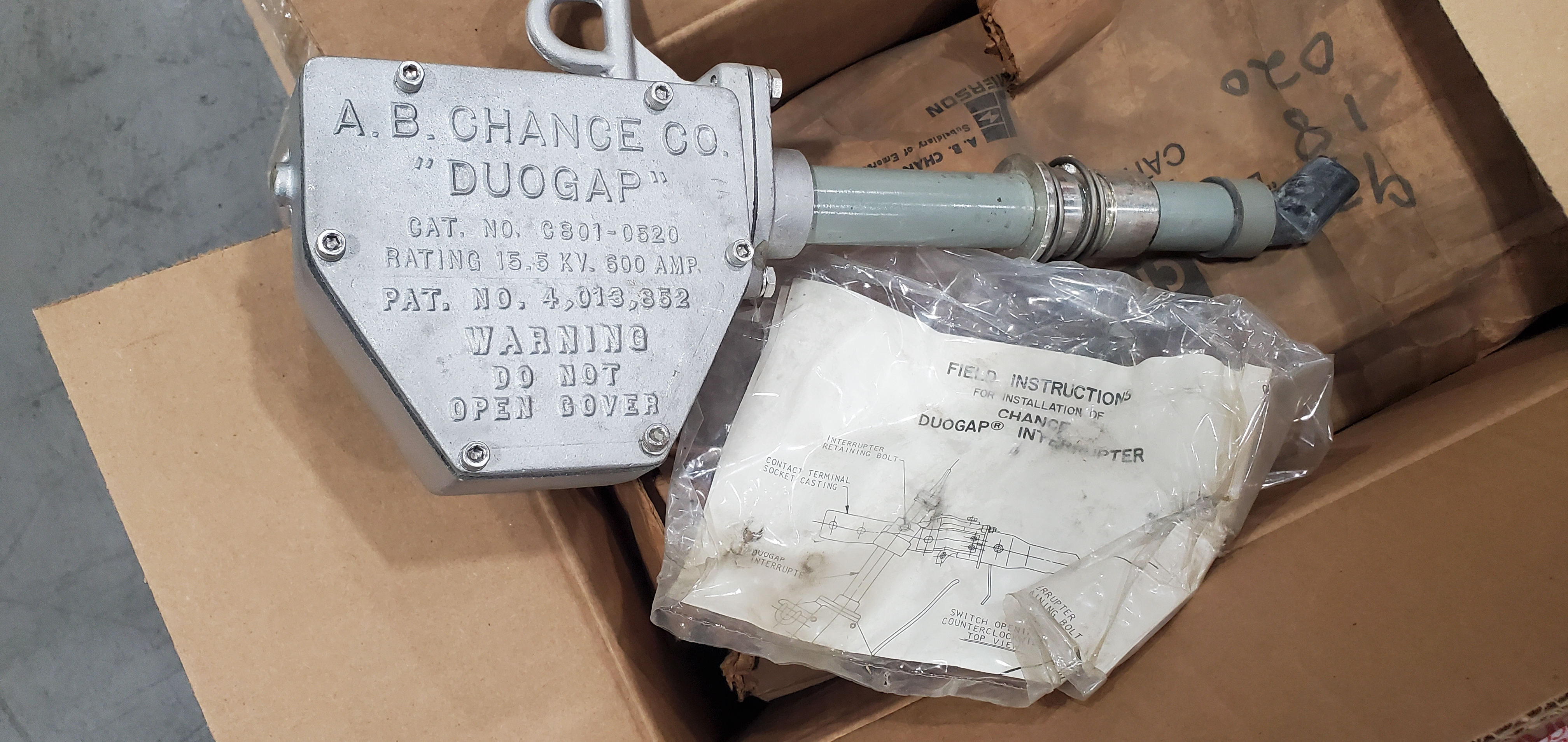 INTERRUPTER, EXP 15.5KV 600A